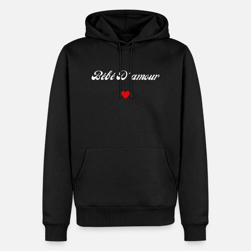 bébé d'amour - Sweat à capuche Premium bio Homme - noir