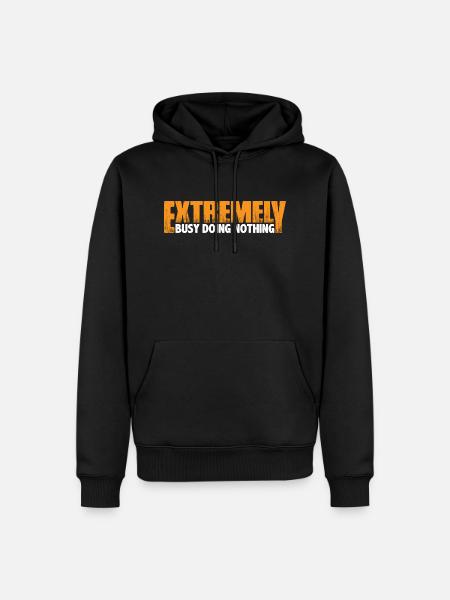 Extremely Busy Doing Nothing 11 - Männer Premium Bio Hoodie - Schwarz