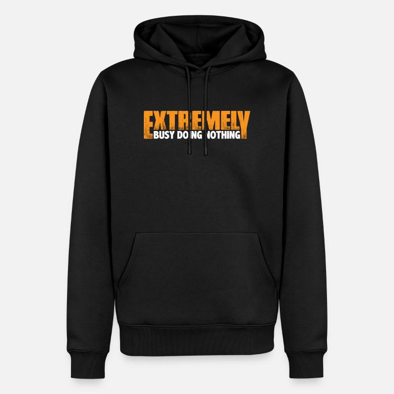 Extremely Busy Doing Nothing 11 - Männer Premium Bio Hoodie - Schwarz