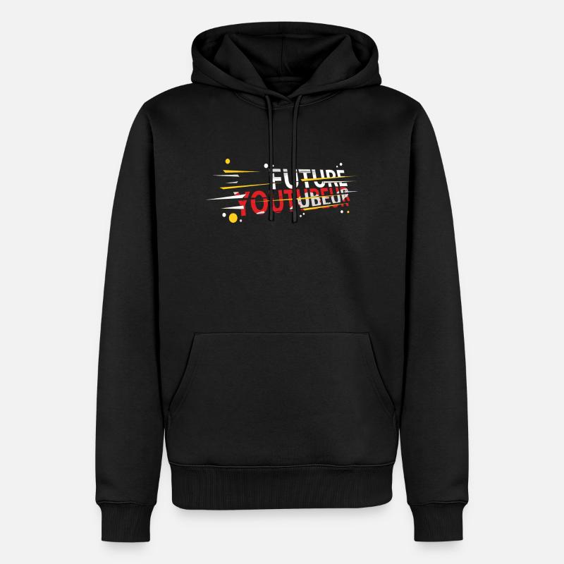 future youtubeur - Sweat à capuche Premium bio Homme - noir