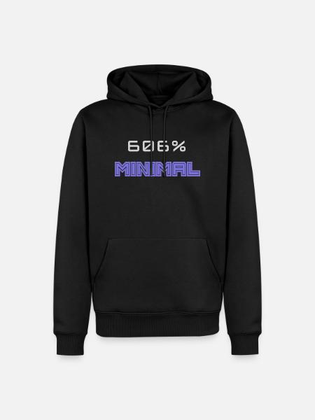 606 Minimal - Männer Premium Bio Hoodie - Schwarz