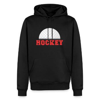 Feldhockey Hockeyspieler Hockeyball - Männer Premium Bio Hoodie - Schwarz - Vorne - Nico (187cm)