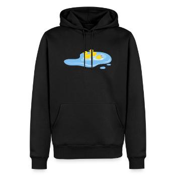 Canards dans une mare - Sweat à capuche Premium bio Homme - noir - Devant - Nico (187cm)