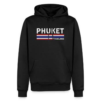 T-shirt drapeau de la Thaïlande de Phuket - Sweat à capuche Premium bio Homme - noir - Devant - Nico (187cm)
