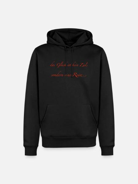 das Glück - Männer Premium Bio Hoodie - Schwarz