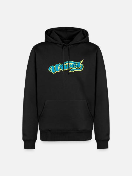 waves - Men’s Premium Organic Hoodie - black