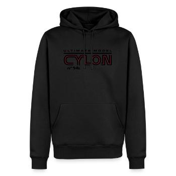 Ultimate model cylon n°14: YOU - Sweat à capuche Premium bio Homme - noir - Devant - Nico (187cm)