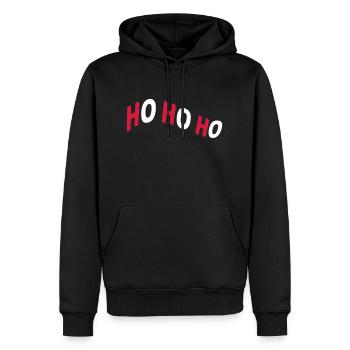 Rouge blanc Ho - Sweat à capuche Premium bio Homme - noir - Devant - Nico (187cm)