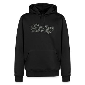 Rock'n'roll guitare musicale rockabilly - Sweat à capuche Premium bio Homme - noir - Devant - Nico (187cm)