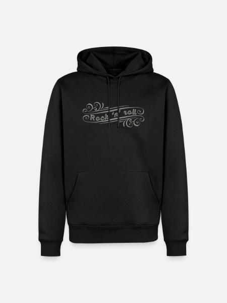 Rock'n'roll guitare musicale rockabilly - Sweat à capuche Premium bio Homme - noir