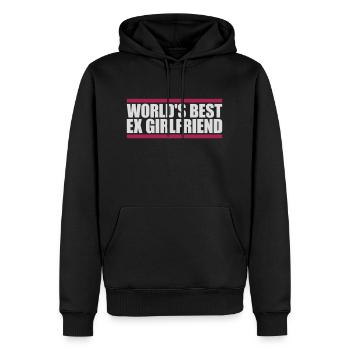 La meilleure ex petite amie du monde - Sweat à capuche Premium bio Homme - noir - Devant - Nico (187cm)