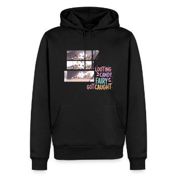 Sweet Unicorn- Looting Candy Fairy got Caught! - Men’s Premium Organic Hoodie - black - Front - Nico (187cm)