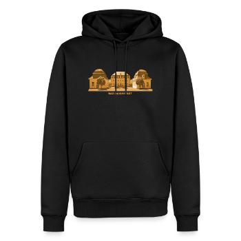 Bad Lauchstädt Goethestadt Saale Sachsen-Anhalt - Männer Premium Bio Hoodie - Schwarz - Vorne - Nico (187cm)