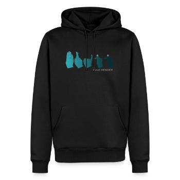 Alphabet à la main Britt dégradé essence - Sweat à capuche Premium bio Homme - noir - Devant - Nico (187cm)