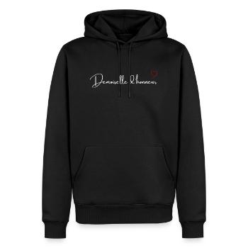 Rotes Herz Brautjungfer - Männer Premium Bio Hoodie - Schwarz - Vorne - Nico (187cm)