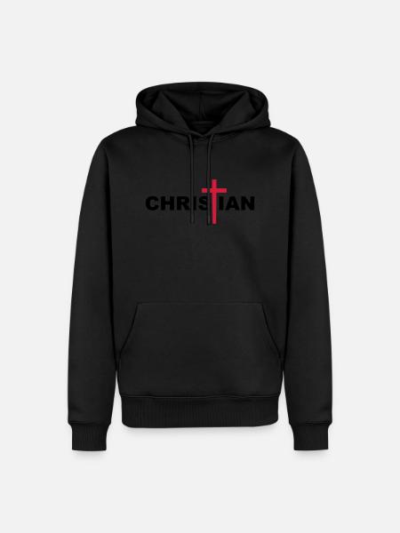 Christian Cross - Men’s Premium Organic Hoodie - black