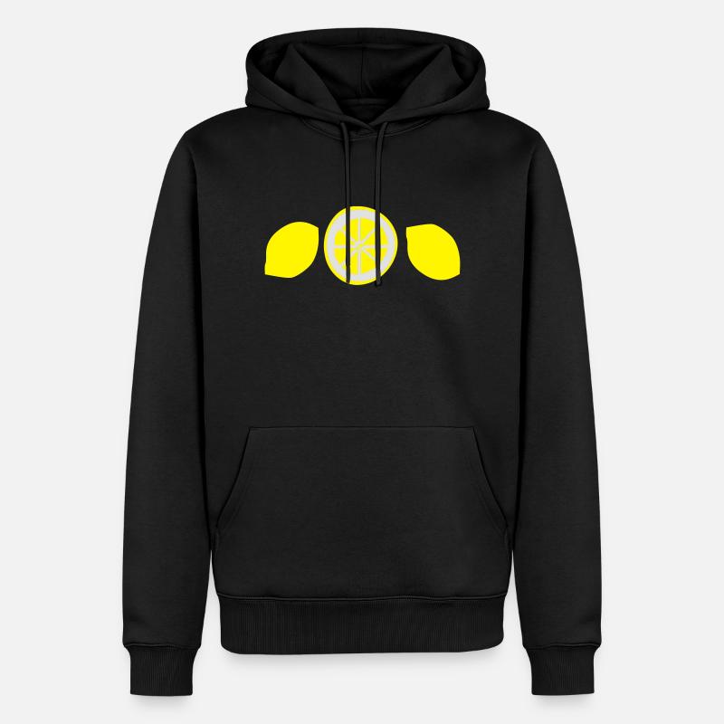 Lemon Obst Vektor - Männer Premium Bio Hoodie - Schwarz