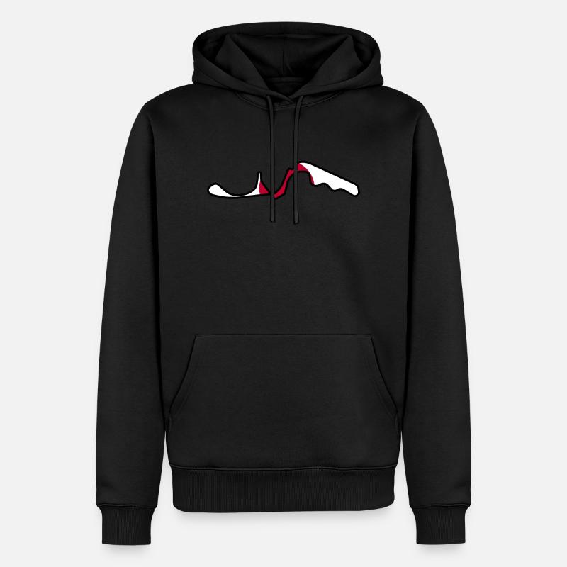 Piste de course du Japon avec drapeau - Sweat à capuche Premium bio Homme - noir