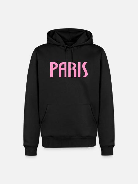 paris3111 - Sweat à capuche Premium bio Homme - noir