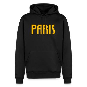 Paris - Sweat à capuche Premium bio Homme - noir - Devant - Nico (187cm)
