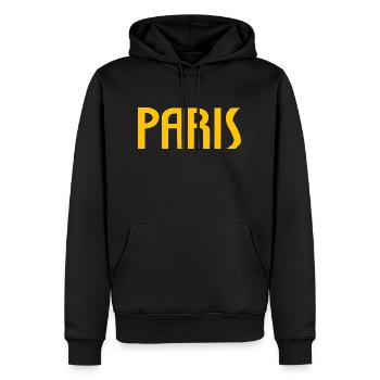 Paris - Sweat à capuche Premium bio Homme - noir - Devant - Nico (187cm)