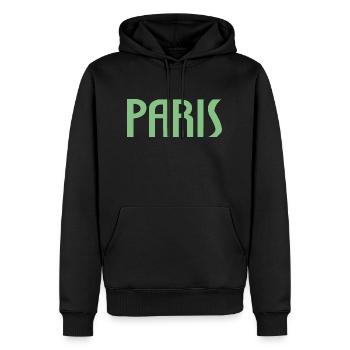 Paris - Sweat à capuche Premium bio Homme - noir - Devant - Nico (187cm)