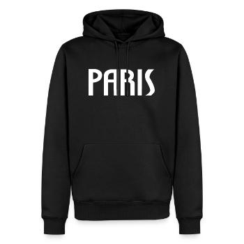 Paris - Sweat à capuche Premium bio Homme - noir - Devant - Nico (187cm)