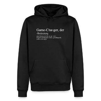 Game - Changer Gamer Gamer - Männer Premium Bio Hoodie - Schwarz - Vorne - Nico (187cm)