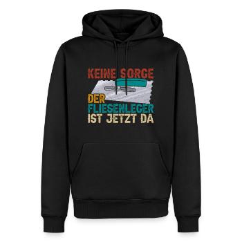 Fliesenleger - Männer Premium Bio Hoodie - Schwarz - Vorne - Nico (187cm)