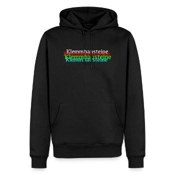 Klemmbau - Männer Premium Bio Hoodie - Schwarz - Vorne - Nico (187cm)