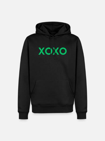 XOXO - Männer Premium Bio Hoodie - Schwarz