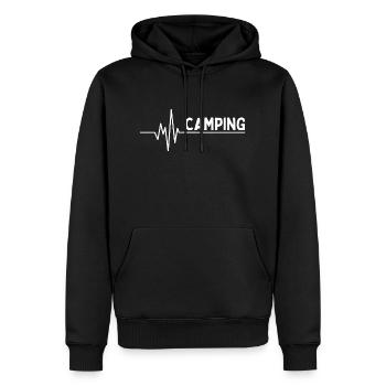 I love camping - Männer Premium Bio Hoodie - Schwarz - Vorne - Nico (187cm)