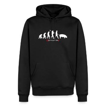 Revolution - Evolution Homme Fun Twist 04 - Sweat à capuche Premium bio Homme - noir - Devant - Nico (187cm)