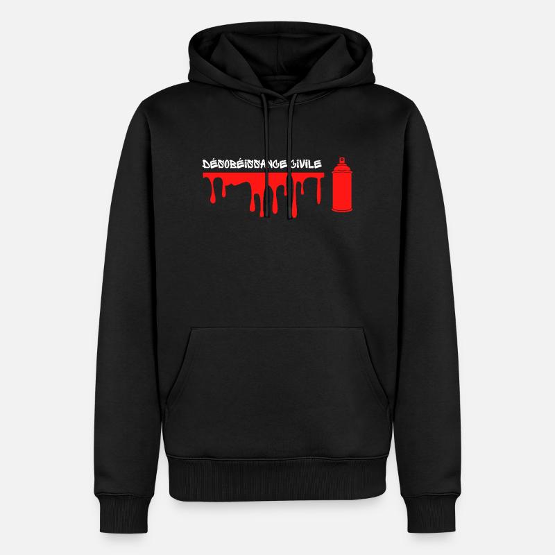 Désoibeissance civile - Sweat à capuche Premium bio Homme - noir