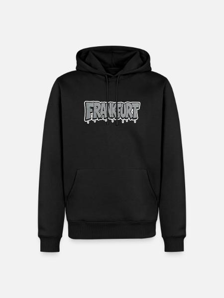 Frankfurt Chrome Graffiti - Männer Premium Bio Hoodie - Schwarz