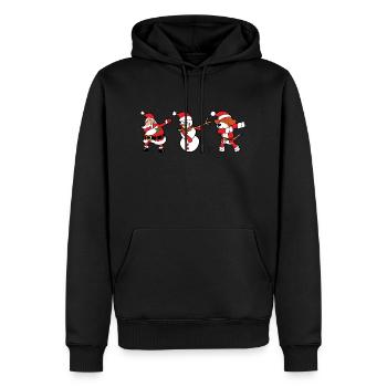 Dabbing Dab Santa Claus Snowman Dog Xmas - Men’s Premium Organic Hoodie - black - Front - Nico (187cm)