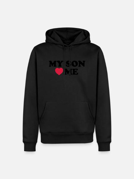 my son loves me - Men’s Premium Organic Hoodie - black