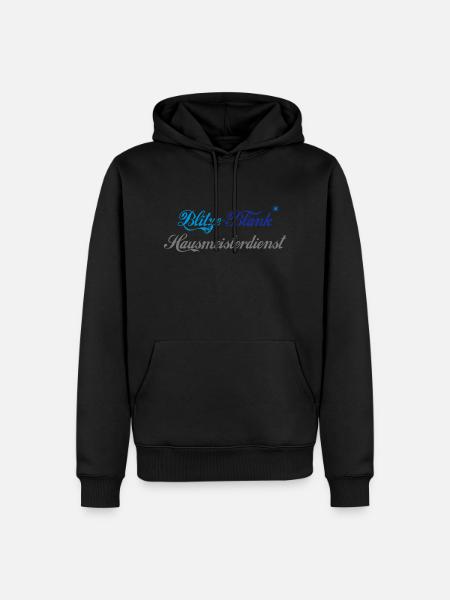 Blitze Blank Hausmeisterdienst - Männer Premium Bio Hoodie - Schwarz