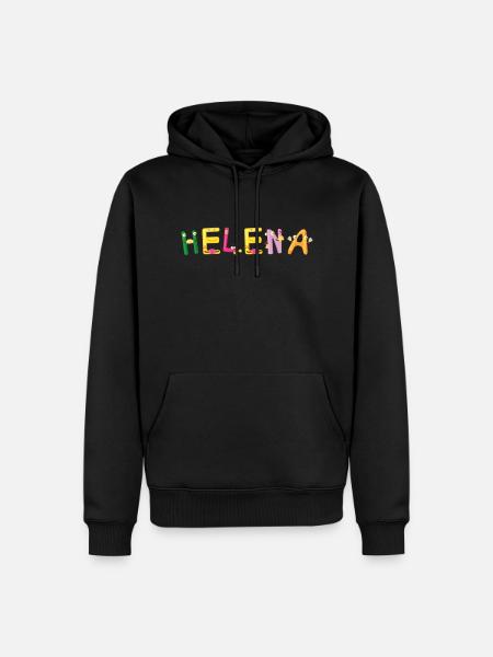Helena - Männer Premium Bio Hoodie - Schwarz