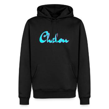 Chelou 3 - Men’s Premium Organic Hoodie - black - Front - Nico (187cm)