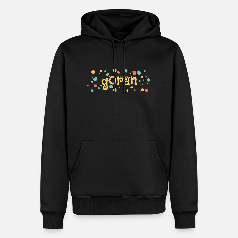 Goran - Sweat à capuche Premium bio Homme - noir