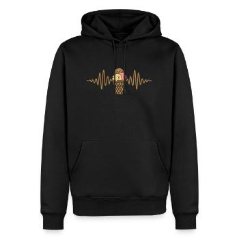 Frequenz Eiscreme 3 Eiskugeln - Männer Premium Bio Hoodie - Schwarz - Vorne - Nico (187cm)