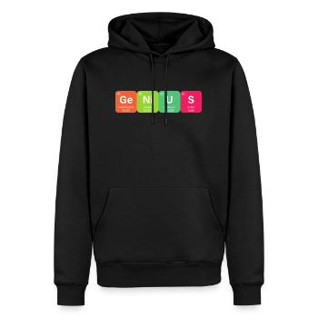 Genius Periodensystem Element - Männer Premium Bio Hoodie - Schwarz - Vorne - Nico (187cm)