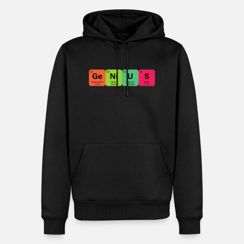 Genius Periodensystem Element - Männer Premium Bio Hoodie - Schwarz