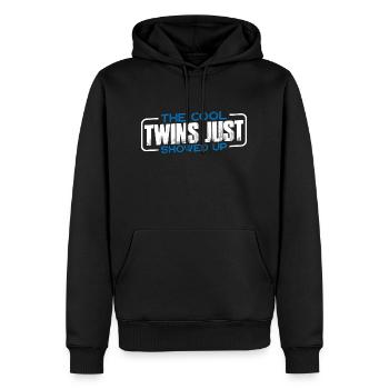 The Cool Twins Just Showed Up 19 - Men’s Premium Organic Hoodie - black - Front - Nico (187cm)