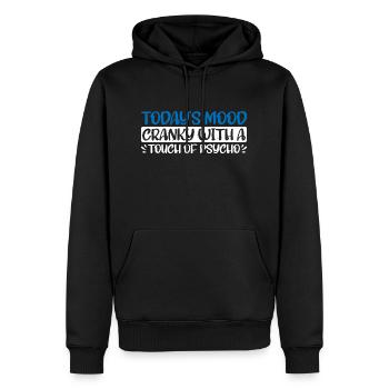 Today's Mood Cranky With A Touch Of Psycho 4 - Men’s Premium Organic Hoodie - black - Front - Nico (187cm)