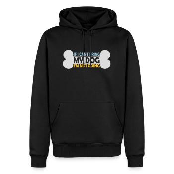 Citation Apportez mon chien - Sweat à capuche Premium bio Homme - noir - Devant - Nico (187cm)