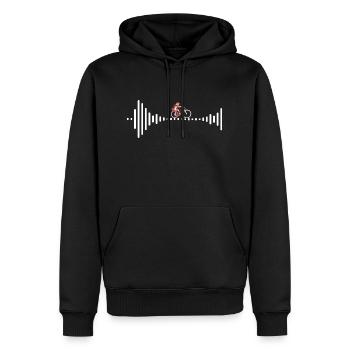 Biking Running Marathon Triathlon Bike - Men’s Premium Organic Hoodie - black - Front - Nico (187cm)