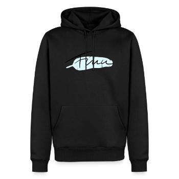 Finn - Männer Premium Bio Hoodie - Schwarz - Vorne - Nico (187cm)