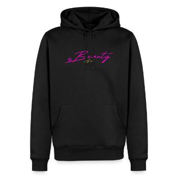 Beauty Girl Crown Pink - Männer Premium Bio Hoodie - Schwarz - Vorne - Nico (187cm)
